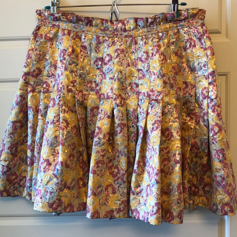 Zac Posen metallic mini skirt